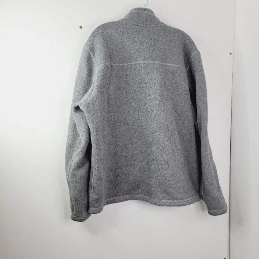The North Face Men's Gray Heather Mock Neck Fleece Winter‎ Jacket Size XL